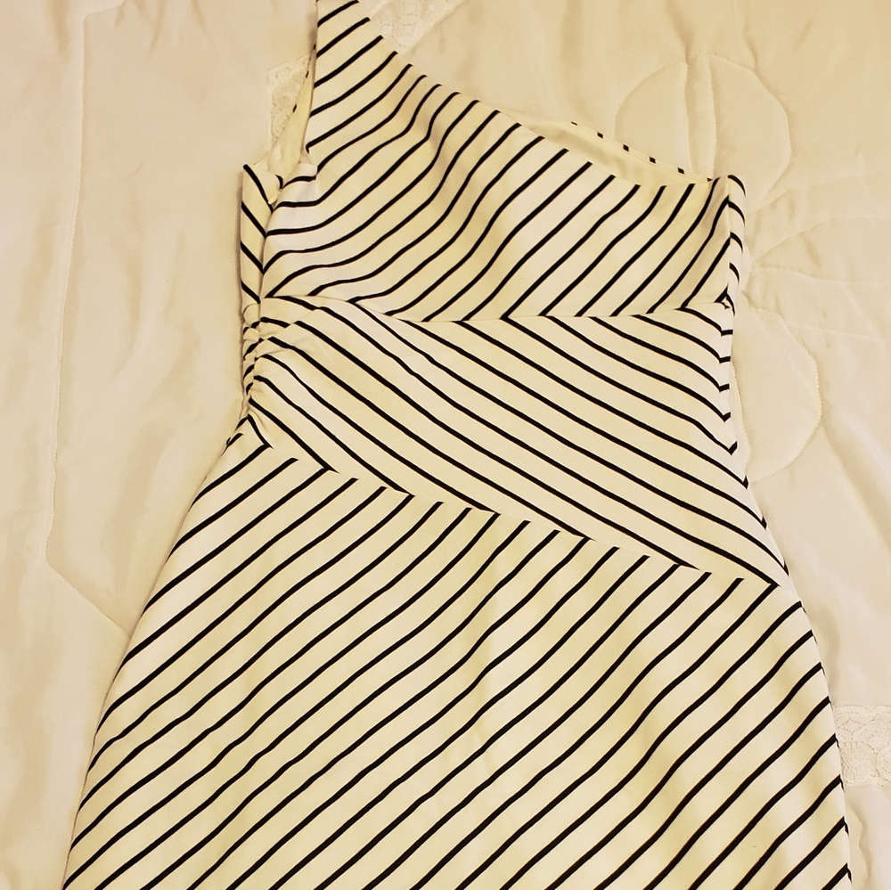 Asymmetrical strap dress